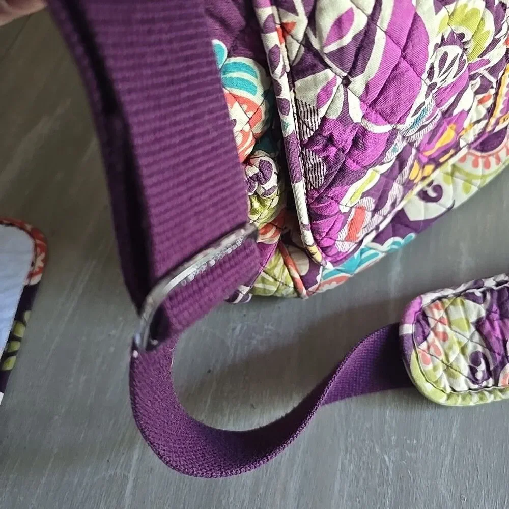 VERA BRADLEY Diaper Baby Bag w/Changing Pad Travel Duffle Purple Plum Crazy